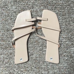 Brand New Shein Square Nude Sandals